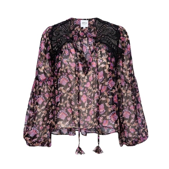 MISA LOS ANGELES Rosie Rosetta Fleur Blouse Top Size Small NWT - Picture 4 of 6